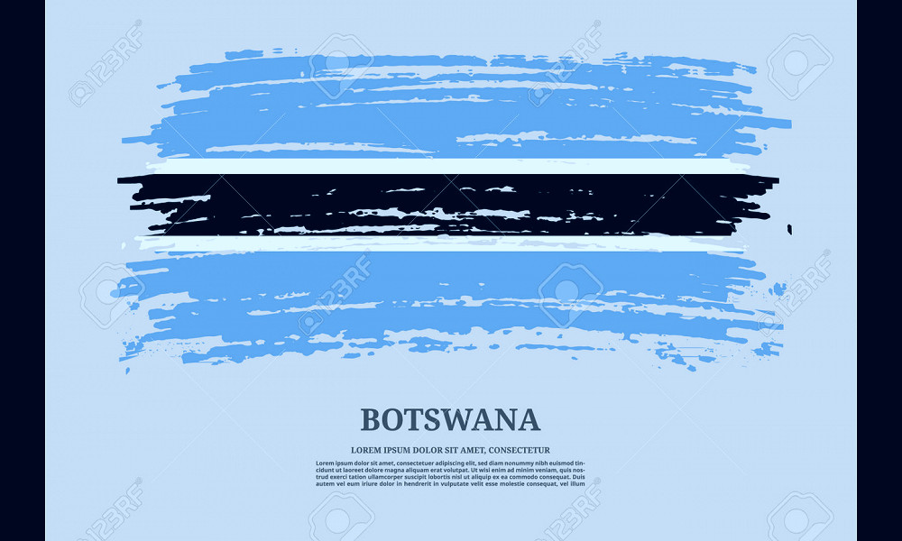 Botswana Flag With Brush Stroke Effect And Information Text Poster, Vector  Background Royalty Free SVG, Cliparts, Vectors, And Stock Illustration.  Image 191946623.