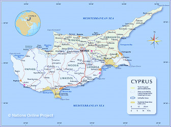 Political Map of Cyprus - Nations Online Project