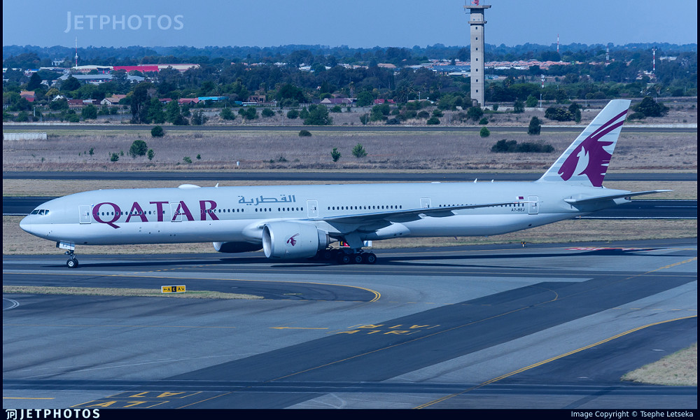 A7-BEJ | Boeing 777-3DZER | Qatar Airways | Tsephe Letseka | JetPhotos